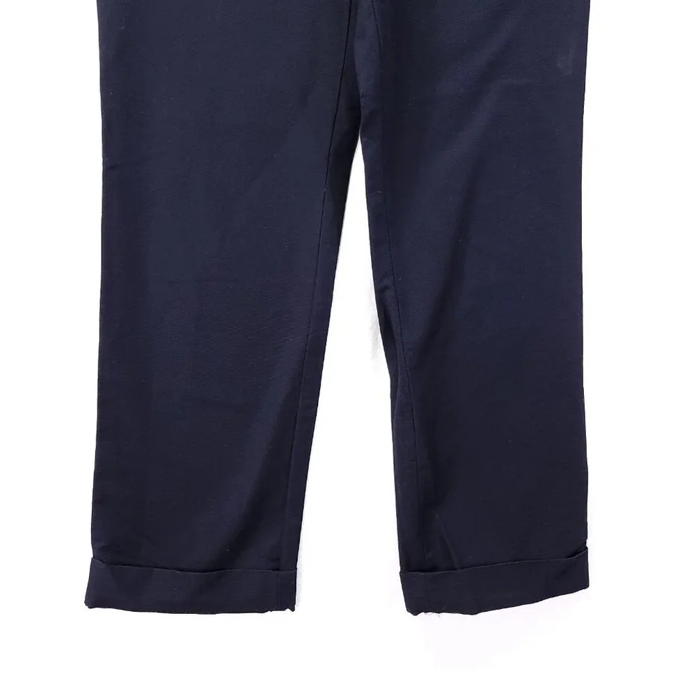 COS Mens Cuffed Chino Pants Size 40 (32x30) Navy Blue Cropped